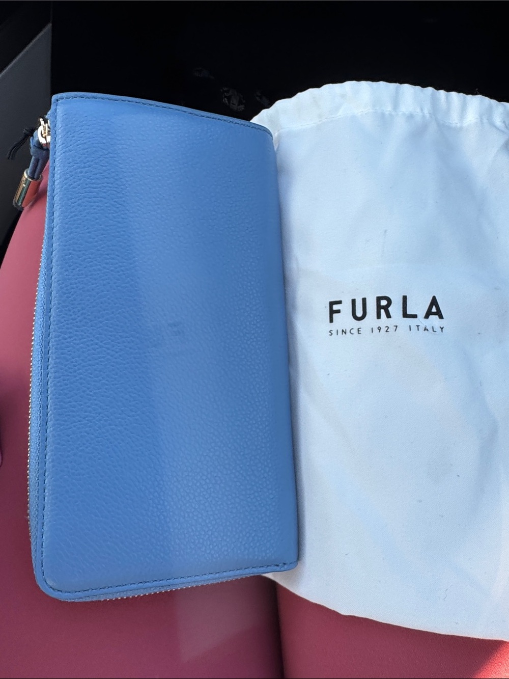 Furla Light Blue Zip-Around Continental Wallet - Picture 2 of 5